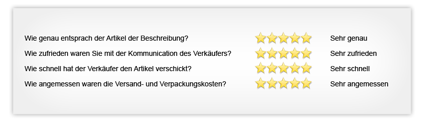 ebay 5 Sternebewertung